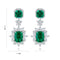 S925 silver cultured emerald earrings A 9.22ct