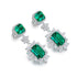 S925 silver cultured emerald earrings A 9.22ct