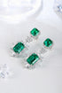 S925 silver cultured emerald earrings A 9.22ct