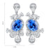 S925 silver cultured cobalt spinel earrings W 4.35ct