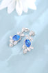 S925 silver cultured cobalt spinel earrings W 4.35ct