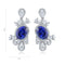 S925 silver cultured sapphire earrings W 5.02ct