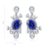 S925 silver cultured sapphire earrings W 5.02ct