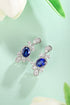 S925 silver cultured sapphire earrings W 5.02ct