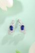 S925 silver cultured sapphire earrings W 5.02ct