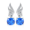 S925 silver cultured cobalt spinel earrings W 6.25ct