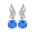 S925 silver cultured cobalt spinel earrings W 6.25ct