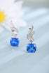 S925 silver cultured cobalt spinel earrings W 6.25ct
