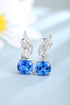 S925 silver cultured cobalt spinel earrings W 6.25ct
