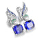 S925 silver cultured sapphire earrings A 7.19ct