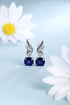 S925 silver cultured sapphire earrings A 7.19ct