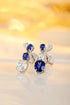 S925 silver cultured sapphire earrings W 1.398ct