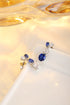S925 silver cultured sapphire earrings W 1.398ct