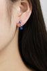 S925 silver cultured sapphire earrings W 1.398ct