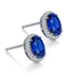 S925 silver cultured sapphire earrings W 2.16ct