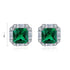 S925 Silver Cultured Emerald Earrings A 4.38ct