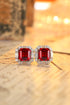S925 Silver Culture red Sapphire Earrings A 6.71ct
