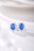 S925 Silver Cultured Cobalt Spinel Earrings W 2.89ct