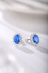 S925 Silver Cultured Cobalt Spinel Earrings W 2.89ct