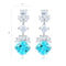 S925 Sterling Silver Cultured Paraiba Earrings A 10.53ct