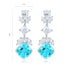 S925 Sterling Silver Cultured Paraiba Earrings A 10.53ct