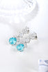 S925 Sterling Silver Cultured Paraiba Earrings A 10.53ct