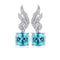 S925 Sterling Silver Cultured Paraiba Earrings W 9.13ct