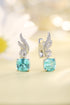 S925 Sterling Silver Cultured Paraiba Earrings W 9.13ct