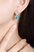 S925 Sterling Silver Cultured Paraiba Earrings W 9.13ct