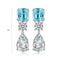 S925 Sterling silver cultured Paraiba Earrings A 2.51ct