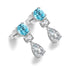 S925 Sterling silver cultured Paraiba Earrings A 2.51ct