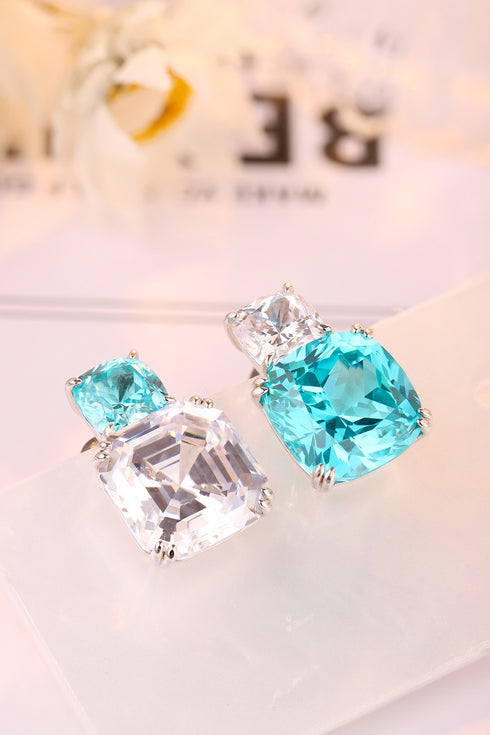 S925 Silver Cultured Paraiba Earrings A