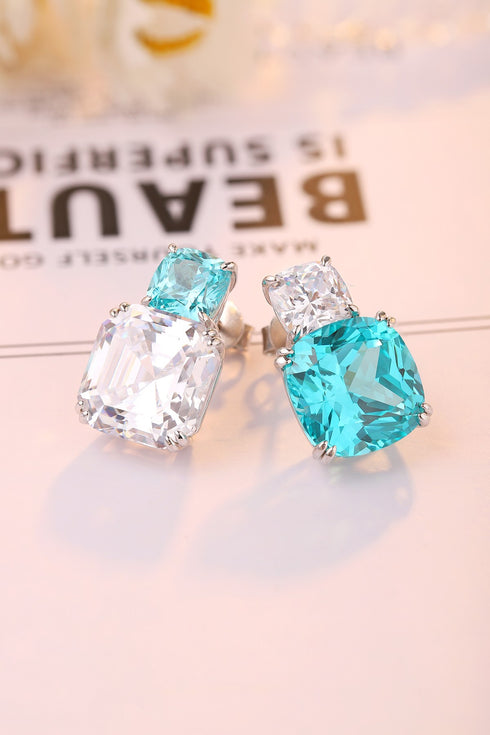 S925 Silver Cultured Paraiba Earrings A
