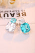 S925 Silver Cultured Paraiba Earrings A