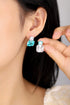 S925 Silver Cultured Paraiba Earrings A
