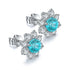 Sterling Silver Cultured Paraiba Earrings A 3.69ct