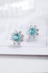 Sterling Silver Cultured Paraiba Earrings A 3.69ct
