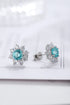 Sterling Silver Cultured Paraiba Earrings A 3.69ct