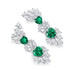 S925 Silver Cultured Emerald Earrings W 4.7ct