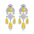 S925 Silver Yellow Sparkling Diamond Zircon Egg-shaped Earrings A 19ct