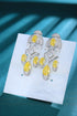 S925 Silver Yellow Sparkling Diamond Zircon Egg-shaped Earrings A 19ct