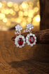S925 Silver Cultured Red Ruby Earrings W 2.32ct