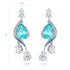 S925 silver cultured Paraiba Earrings W 7.17c