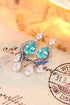 S925 silver cultured Paraiba Earrings W 7.17c
