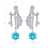 S925 Sterling Silver Cultured Paraiba Earrings W 6.67ct