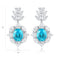 S925 Sterling silver cultured Paraiba Earrings A 7.2ct