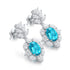 S925 Sterling silver cultured Paraiba Earrings A 7.2ct