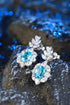 S925 Sterling silver cultured Paraiba Earrings A 7.2ct