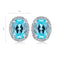 S925 Sterling silver cultured Paraiba earrings A 2.74ct