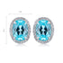 S925 Sterling silver cultured Paraiba earrings A 2.74ct